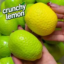 1pc Random Color Crunchy Lemon Handmade Stress Ball, Squeeze To Make Crisp Popping Sound, Color-Changing Design, Crunchy Squishy/Crunchy Ball/Squishy Toys/Squish/Squishy Slow Rising/Fidget Toys/Stress Relief Toy/Squishy > Back To School - Multicolor - View 7