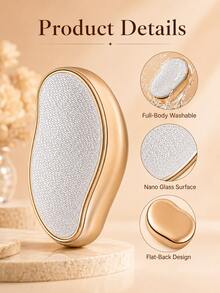 Crystal Hair Removal Eraser, Unisex Reusable Nano Glass Hair Removal Tool For Legs, Arms, Back And Full Body Exfoliation, Washable Portable Hair Removal Stone For Smooth Skin Body Hair Removal Device - Multicolor - View 6