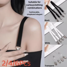 2/4/6Pcs Detachable Bra Straps, Adjustable Bra Straps, Elastic Non-Slip Bra Straps, Women's Lingerie And Lingerie Accessories - Multicolor - View 12