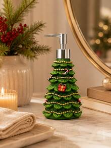 1pc Christmas Tree Shaped Soap Dispenser, Refillable Liquid Hand Soap And Lotion Pump Bottle, Holiday Bathroom Decor, Suitable For Vanity, Kitchen Countertop, Christmas Home Decor And Gift - Christmas Tree Travel Bottle Set - View 8