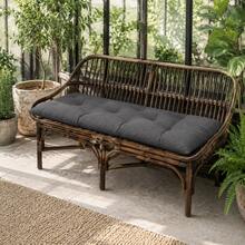 100x45 Cm Soft Fiber-Filled Bench Cushion, Single Seat Cushion (Bottom Part Only), Made In Türkiye. - Dark Grey - View 7