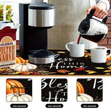 1pc Dish Drying Mat, Coffee Machine Mat, Autumn Pumpkin Blessing Theme Dish Drying Mat, Protects Countertop From Cup And Plate Bumps And Scratches, Suitable For Daily Kitchen Dish Draining, Fits Thanksgiving Autumn Harvest Home Holiday Atmosphere, Multi-Purpose Draining Mat, Home Gift, Tabletop Decoration - XYLSD-1023 - View 10