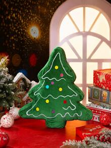 Plush Christmas Tree - Animal-Shaped Christmas Tree Pillow Perfect For Decorating Sofas, Living Rooms, And Christmas Parties; Great As A Small Gift To Put In A Christmas Stocking - Green - View 5