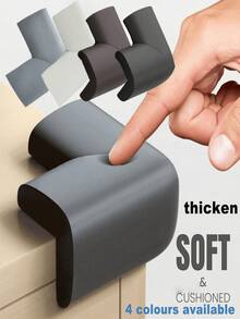 8/4pcs Anti-Collision Strips, Corner Guards, Home Furniture Anti-Collision Wall Stickers, Table Edge Soft Padding, Corner Protection, Safety Guard Corner Pads - Multi-color - View 12
