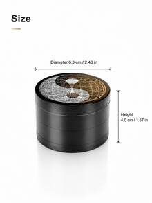 1 Set 4pcs 63mm Metal Grinder With Mini Spoon, Detachable Zinc Alloy Grinder With Magnetic Lid, Easy Rotation Smoking Accessory, Boyfriend Gift, Men's Gift, Witchcraft Style Fun Essential - Multicolor - View 5