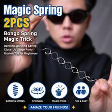 Pegas Ajaib 2pcs/Set, Trik Sulap Pegas, Pegas Berputar untuk Tarian Fantasi, Mainan Ilusi Pesta Panggung Jarak Dekat, Cocok untuk Pemula - Perak - View 2