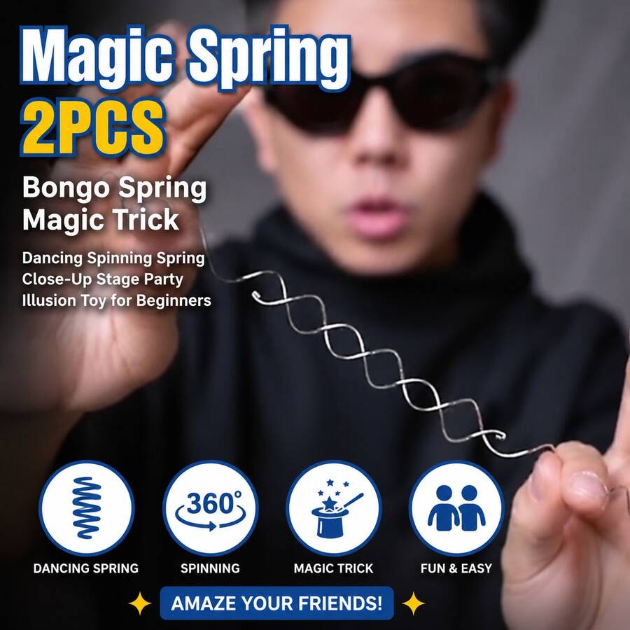 Pegas Ajaib 2pcs/Set, Trik Sulap Pegas, Pegas Berputar untuk Tarian Fantasi, Mainan Ilusi Pesta Panggung Jarak Dekat, Cocok untuk Pemula