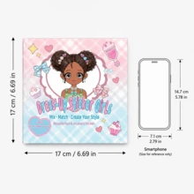 1pc Dress-Up Stickers, 12 Different Styles Of Girls, Cartoon Creative Dress-Up Stickers, Beautiful Cute Cartoon Scene Decoration Dress-Up Show Educational Toy For Girls - Mixed - View 5