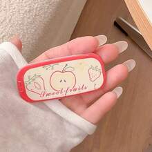 Cute Foldable Cartoon Creative Mirror Phone Stand, Korean-Japanese Style Pattern, Foldable Invisible Desktop Adhesive Mirror Back Sticker, New Binge-Watching Phone Holder, Portable Desktop Support Stand, Horizontal And Vertical Universal Mirror Phone Case Stand For Men, Premium Mirror Finish - Multicolor - View 24