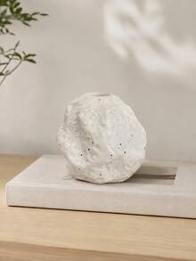 1pc Textured Rock Vase, Wabi-Sabi Style Asymmetrical Stone Shape Vase, Minimalist Ins Style Desktop Vase, Suitable For Dried Flowers And Fresh Flowers, Home Living Room Bookshelf Decoration, 3 Colors Available - Rock Vase - View 12