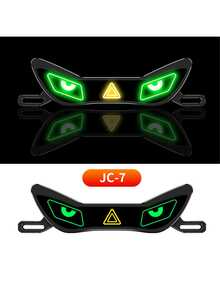 1 Set Demon Eye Dynamic LED Decorative Light, 12V Universal Motorcycle Electric Scooter License Plate Shaped Decorative Light, Vehicle Rear Auxiliary Atmosphere Light Accessory, Battery Not Included - A - View 15