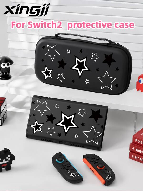 حافظة واقية لجهاز الألعاب Switch 2 (2025)، قطعة واحدة بتصميم بسيط Y2K أسلوب الألفية بنمط النجوم، متوافقة مع Switch NS/Switch OLED، حافظة واقية لجهاز الألعاب الجيل الثاني الجديد، بطانية واقي عالمي من مادة TPU الناعمة، إكسسوارات ألعاب Switch، حقيبة تخزين عالمية، مقاومة للسقوط، مقاومة للانزلاق، مقاومة للخدش، جميلة، الخيار الأفضل للعائلة والأصدقاء