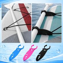 2pcs Kayak Paddle Clips + Paddleboard Phone & Drink Holder, Universal Outdoor Paddleboard Fixing Clips, Surfboard Accessories, Rope Clips - SUP Paddle Board Outdoor Accessories - View 2