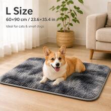 Long Pile Pet Mat, Suitable For Cats And Dogs, Soft Fluffy Long Hair Sleeping Pad, Non-Slip Bottom Back, Comfortable Indoor Resting Mat, Suitable For Puppies, Kittens, Small And Large Pets - Black - View 12