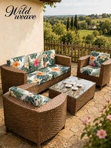 1pc Tropical Rainforest Leaf Print Milk Silk Sofa Cover, High Elasticity Dust-Proof Removable Washable All-Season Sofa Slipcover, Suitable For Patio, Garden, Poolside And Multiple Occasions, Single Piece Sold Not Set Sofa Protector - Multicolor - View 2