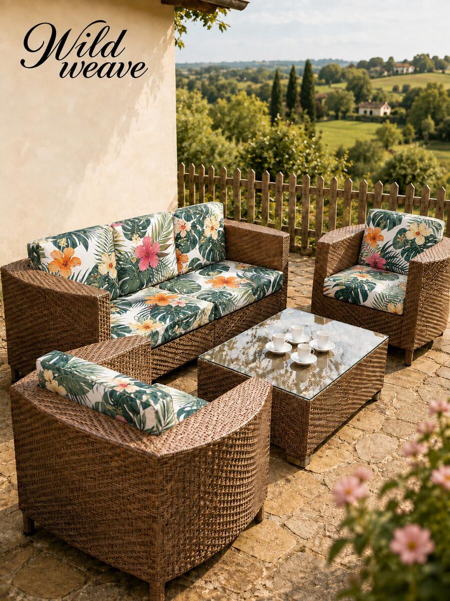 1pc Tropical Rainforest Leaf Print Milk Silk Sofa Cover, High Elasticity Dust-Proof Removable Washable All-Season Sofa Slipcover, Suitable For Patio, Garden, Poolside And Multiple Occasions, Single Piece Sold Not Set Sofa Protector
