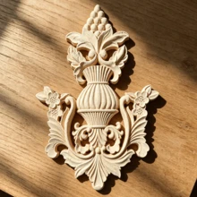 1 buah Hiasan Tempel Ukiran Kayu Solid, Cocok untuk Lemari, Pintu, Jendela, Furnitur, Dinding Latar Belakang, Teras, Kantor, dan Lainnya, Dekorasi Liburan, Dekorasi DIY - Beraneka warna - View 2