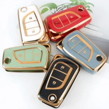 汽車鑰匙殼遙控器外殼,適用於 Corolla、Altis、Auris、Aygo、Yaris、Camry、RAV4,時尚鑰匙包,適合女生 - KY21 - 查看 9