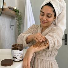 Zkzr 350g Body Exfoliating Mousse Scrub, Infused With Tamarind And Coffee, Gentle Scrub Texture, Easy To Rinse, Removes Dull Dead Skin, Reveals Fresh Radiance, Suitable For All Skin Types Home SPA Care, Unisex - Coffee - View 4