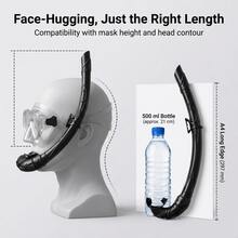 1pc Professional Wet Snorkel, PVC Material, Unisex For Adults And Teens, Diving Swimming Snorkeling Gear, Water Sports Equipment, Beach Outdoor Gear - Multicolor - View 5