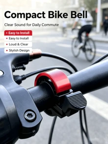 Lightweight Mini Hidden Bicycle Handlebar Bell, High Decibel Crisp Sound Bicycle Warning Bell, Portable Fashion Cycling Replacement Part, Quick Installation Design, Suitable For Mountain Bikes, Folding Bikes - Multicolor - View 3