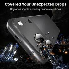 CASECOPS 3 قطع فيلم حماية شاشة الكاميرا ل- 18 Pro Max/18 Pro. متوفر باللون الرمادي الجرافيتي. مصنوع من زجاج مقسى عالي الجودة بصلابة 9H+، مقاوم للزيت، مقاوم للخدش، مقاوم للبصمات، ومقاوم للغبار. تصميم تغطية كاملة، خالي من الفقاعات، خالي من الغبار، وسهل التركيب، يوفر حماية شاملة لشاشة كاميرا هاتفك. ألوان أكثر متوفرة، تصميم أنيق، متين، مثالي لمستخدمي الهواتف الذكية وعشاق التصوير الفوتوغرافي، وهدية مثالية للعائلة والأصدقاء في أعياد الميلاد. - رمادي جرافيت - 3 قطع - مشاهدة 4