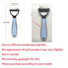 2-In-1 Pet Grooming And Deshedding Brush Set - Stainless Steel Grooming Comb And Deshedding Tool - Professional Pet Grooming Tool, Suitable For Long-Haired And Short-Haired Pets - Effectively Removes Undercoat, Prevents Skin Irritation - Multicolor - View 9