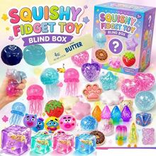 somoving Charming Soft Squeeze Doll Surprise Box, Rabbit Duck Jellyfish & Assorted Fruit Form Blind Box Toy, Slow Rebound Toy To Relieve Tension, Fit For Sensory Play And Daily Entertainment (Random Styles) - Multicolor - View 1