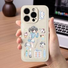 8pcs Dreamy Girl Illustrated Cut-Out Stickers, Creative Premium Minimalist Fresh Style Planner Scrapbooking Material, Waterproof Sticker Decals - Multicolor - View 5