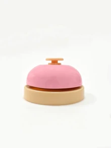 1pc Metal Hand Press Call Bell, Desktop Office Call Bell, Suitable For Reception Service Bell, Pet Training Button - Pink - View 5