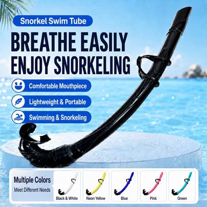 1pc Professional Wet Snorkel, PVC Material, Unisex For Adults And Teens, Diving Swimming Snorkeling Gear, Water Sports Equipment, Beach Outdoor Gear
