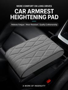 Four Seasons General Motors Armrest Pad Height Increasing Pad PU Leather Central Armrest Box, Car Central Armrest Box Pillow Protection Pad, Car Interior Decoration Pad, Car Accessories, Holiday Birthday Gifts - Multicolor - View 2