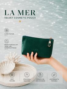 La Mer Square Makeup Bag, 18*10cm, Sold Individually, Unique Color-Blocking, Zipper Closure, Portable, Suitable For Daily Storage And Travel - La Mer Square Makeup Bag - View 3