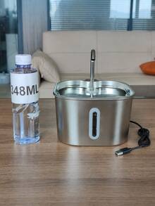 不鏽鋼寵物飲水噴泉 貓用（替換濾芯單獨販售）室內金屬自動飲水噴泉 飲水碗 水龍頭式水瓶餵食器 2.2L/74oz 出水器 - 彩色 - 查看 10