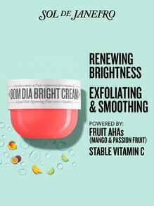 Sol de Janeiro Bom Dia Bright Cream 240 Ml – Body Cream, Brightening, For Dull Skin, Black Amber Plum, Fruit AHAs, Suitable For Daily Skincare Routine - Good morning - View 1