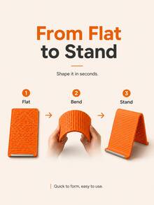 AXNEN Flexible Silicone Phone And Tablet Stand, Portable Foldable Desktop Holder With Anti-Slip Texture And Flexible Aluminum Core, Adjustable Viewing Angle, Suitable For Phones And Tablets, Office, Reading, Video And Daily Desktop Use - Multicolor - View 6