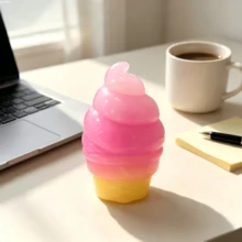 Tachimi 1pc Ice Cream Squeeze Toy, Novelty Item With Squishy Crunchy Texture, Fidgettoys Ideal For Toy Lovers' Collection Shipped Randomly - Multicolor - View 4