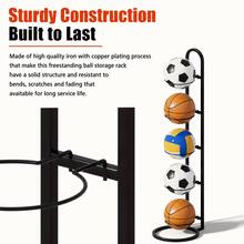 Ball Storage Rack, Basketball Football Volleyball Football Rugby Iron Storage Rack, Metal Frame, Multi-Layer Space-Saving And Stable Structure, Outdoor Sports Equipment, Portable Ball Net Device, Indoor Garage Storage Rack, Ball Enthusiast Gift, School Gymnasium Stadium - Multicolor - View 8