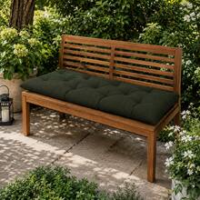 100x45 Cm Soft Fiber-Filled Bench Cushion, Single Seat Cushion (Bottom Part Only) - Dark Green - View 5