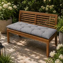 100x45 Cm Soft Fiber-Filled Bench Cushion, Single Seat Cushion (Bottom Part Only) - Light Grey - View 6