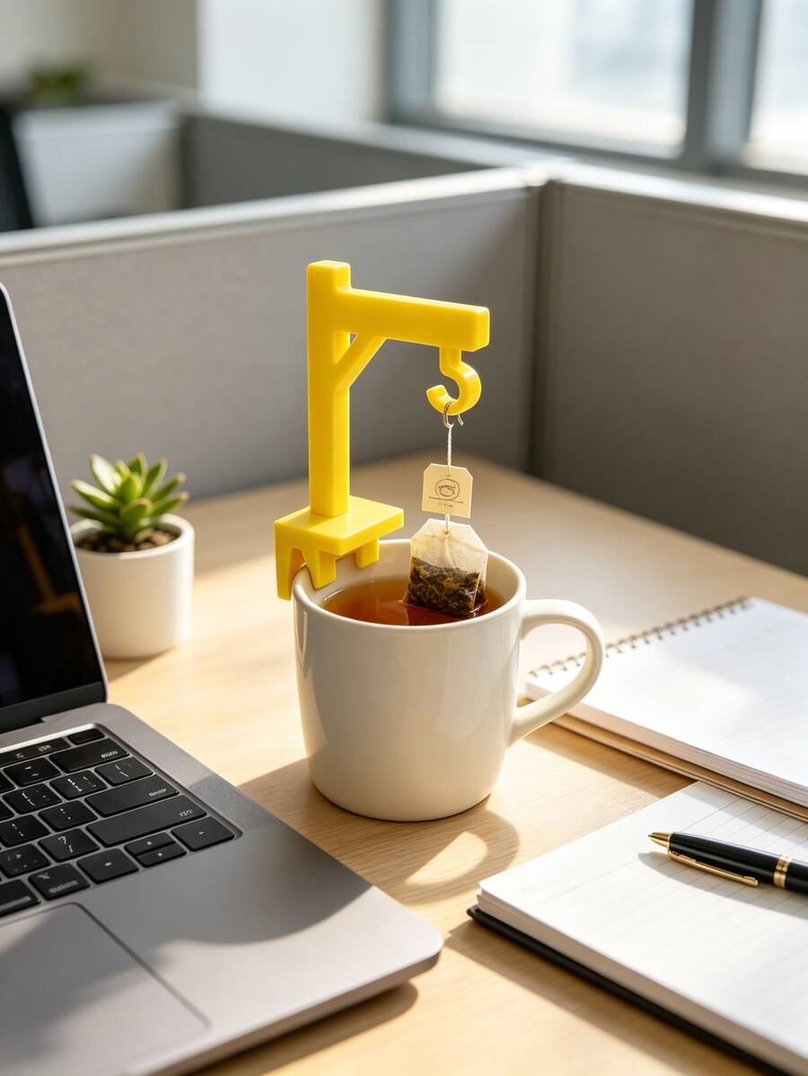 1/2pcs Creative Mini Crane Shaped Tea Bag Holder, Reusable Cup Rim Anti-Drop Tea Bag Hook, Home Office Tea Bag Fixing Clip, Suitable For 3-5mm Thick Cups, Convenient For Hanging Tea Bags, Even Infusion, Practical Small Tool, Tea Lover Home Office Gift - Multicolor - View 1