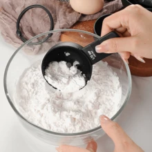 12pcs Baking Tools Set Includes 1pc 10-Inch Rolling Pin, 1pc 5.4-Inch Multi-Function Scraper, 4pcs Measuring Cups, 6pcs Measuring Spoons, Precise Ingredient Measurement, Suitable For Home Kitchen Making Dumplings, Bread, Pastries - View 3