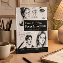 Beginner Portrait Facial Sketching Tutorial Book, Suitable For Professional Art Studio Teaching, Home Self-Study, Art Exam Preparation, Student Leisure Drawing, Creative Studio Teaching, Handmade Enthusiast Copying All Scenarios; Zero-Based Step-By-Step Breakdown Of Portrait Painting Techniques, Complete Explanation Of Basic Line Drawing Methods, Accompanied By A Large Number Of Real Human Faces - Mixed color - View 6