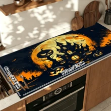1pc Absorbent Drying Mat, Coffee Machine Mat, Halloween Pumpkin Castle Moon Night Design, Non-Slip Tabletop Protection, Suitable For Plates And Kitchen Utensils, Fits Holiday Table Decor, Applicable For Kitchen Counter, Bar And Dining Scenes, Quick Drying For Tableware, Multi-Purpose Drainage Mat, Home Gift, Tabletop Decoration - XYLSD-1029 - View 16