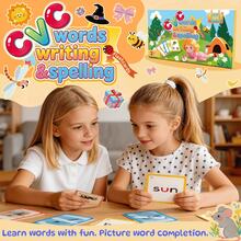 somoving 120pcs/Set Erasable CVC Word Phonics Flashcards Game Cards, Beginner Reading Phonics Word Building Spelling Learning Teaching Aids, Kindergarten Preschool Supplies, Christmas Gift Stocking Fillers - Multicolor - View 4