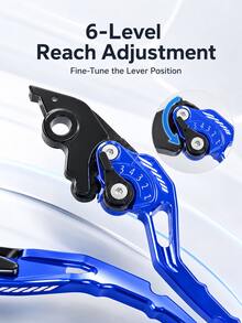 Motorcycle Brake & Clutch Levers, 1 Pair CNC Aluminum Alloy Adjustable Long Brake And Clutch Lever Set, Anodized Handlebar Control Replacement Parts, Motorcycle Accessories, Suitable For Street And Sport Motorcycles - A - View 9