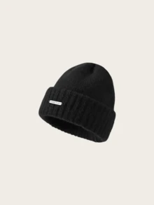 1pc Women's Oversized Knit Beanie Hat, New Autumn/Winter Thick Warm Versatile Ear-Covering Headwrap Cold Weather Cap - Multicolor - View 8