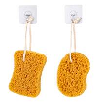 Bath Sponge Set With Hanging Loop, Soft Shower Sponge For Body Cleansing, Rich Foam & Gentle Exfoliation, 2 Shapes 1 Set - View 7