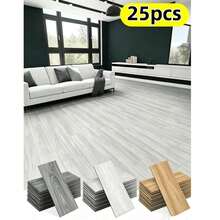 25 Pcs Wood Grain Self-Adhesive Anti-Slip Floor Stickers, Thickened PE Foam Material, Waterproof And Wear-Resistant, Peel And Stick, Easy To Clean And Removable, Suitable For Living Room, Kitchen, Office, And Bedroom Decoration. - Floor Stickers 25pcs - View 2