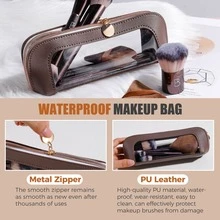 BS-MALL 10PCS Professional Makeup Brushes Cosmetic Tools Puffs Foundation Eyeshadow Makeup Brushes Foundation Set - Brown - View 4